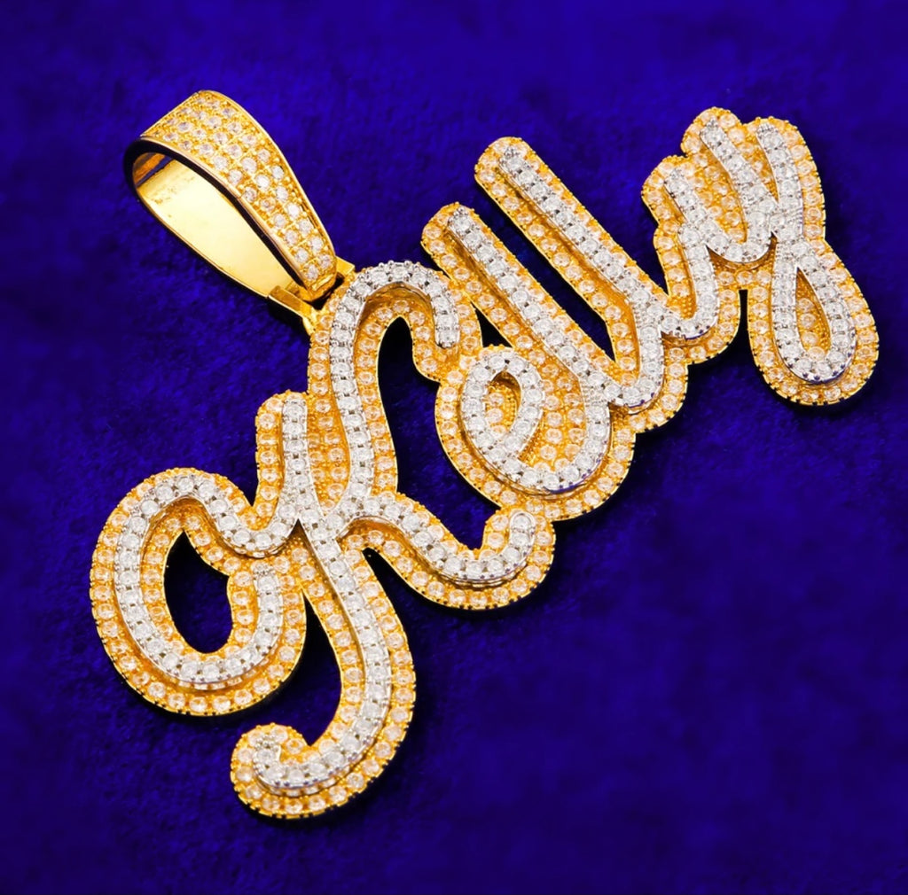 Ice Galore Name Pendant (Rope Chain)