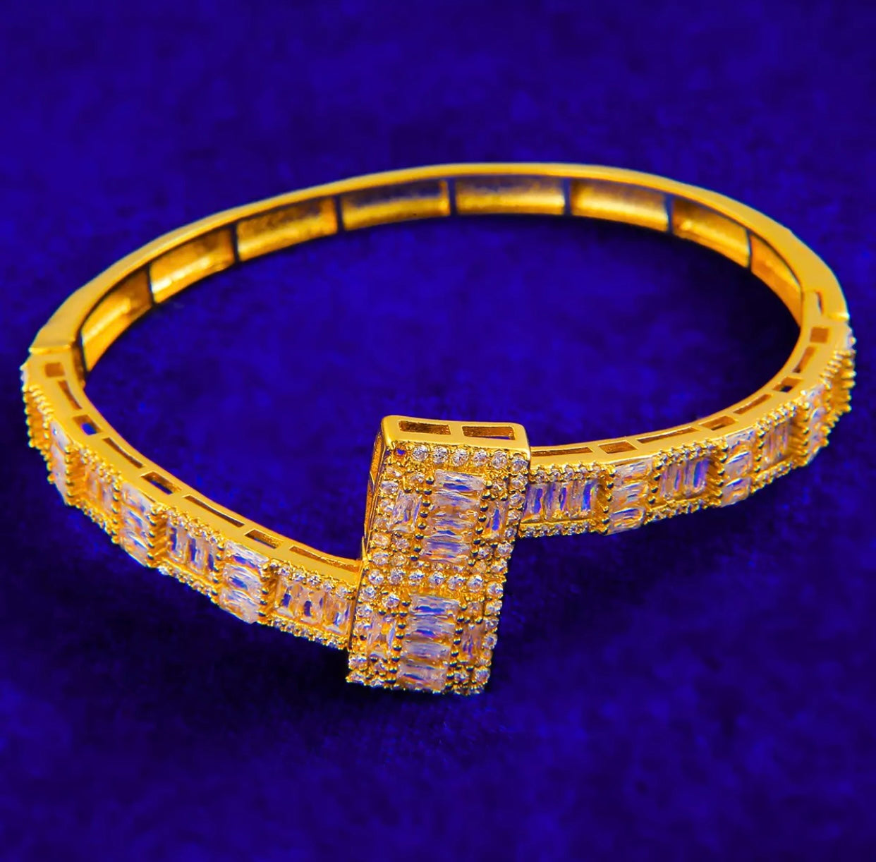 Iced Baguette Bangle
