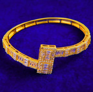 Iced Baguette Bangle