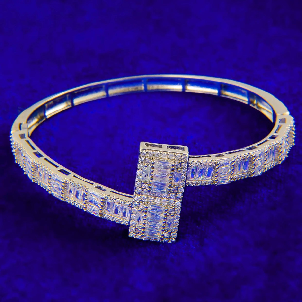 Iced Baguette Bangle