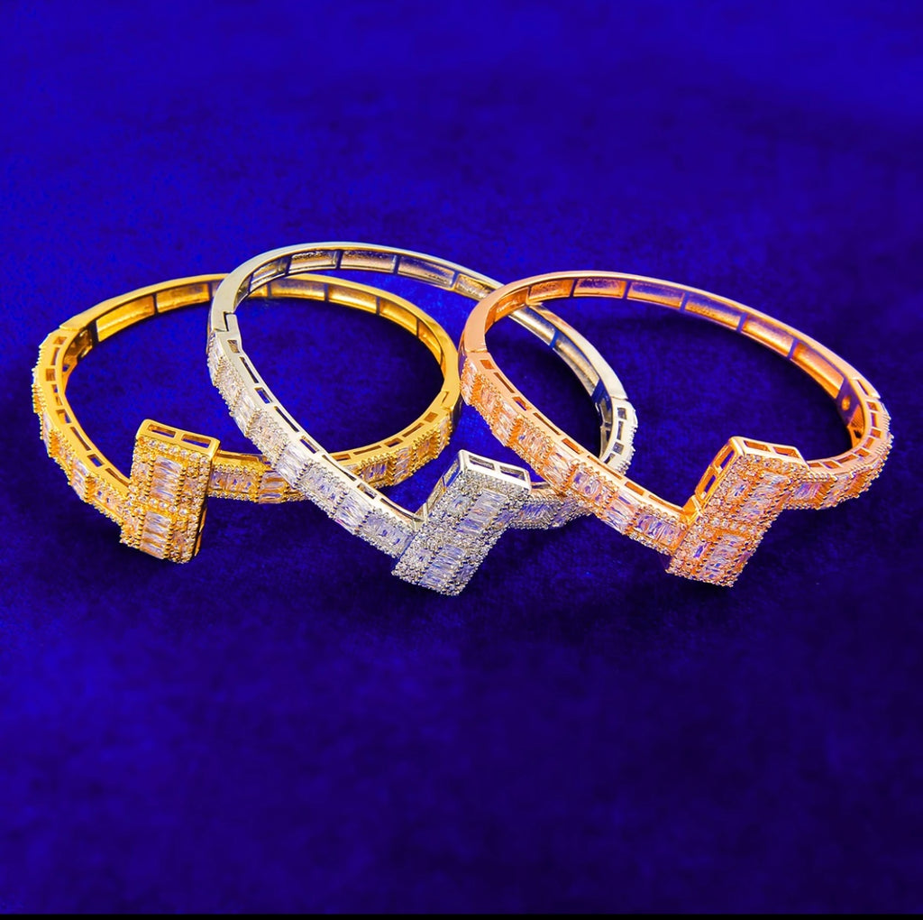 Iced Baguette Bangle