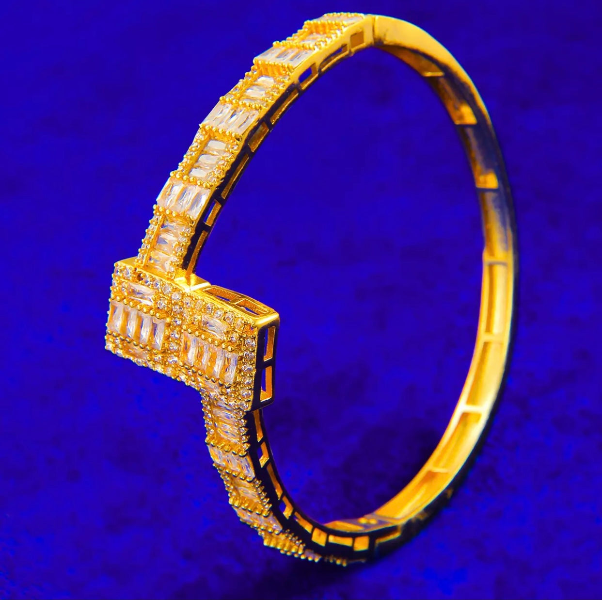 Iced Baguette Bangle