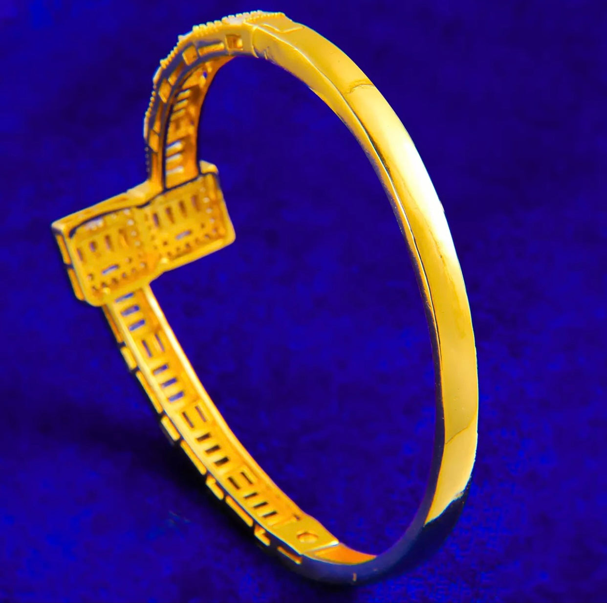 Iced Baguette Bangle