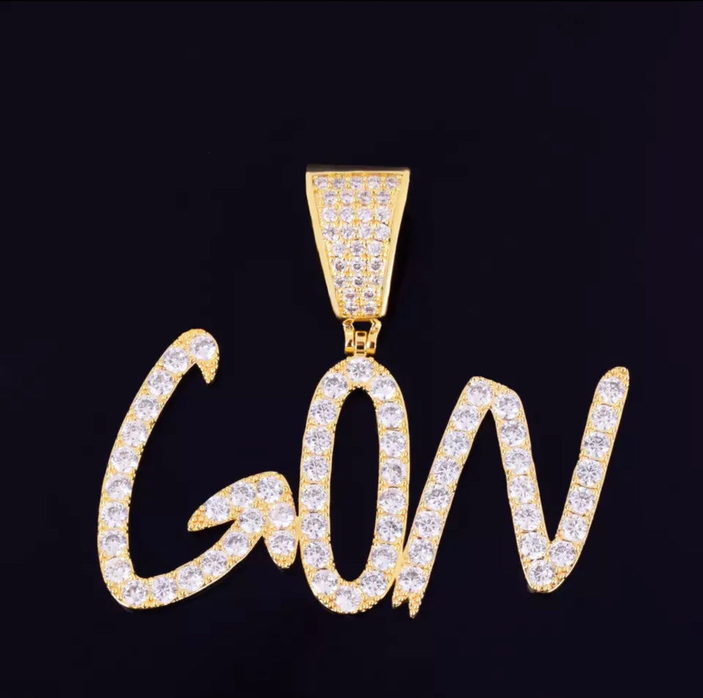 Custom Cursive Name Pendant (Rope Chain)