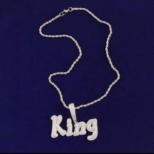 Name Print Custom Pendant (Rope Chain)