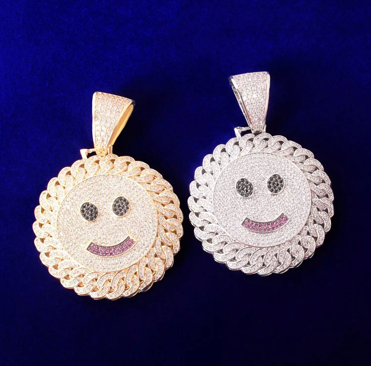 Icy Lol Smiley Face Pendant