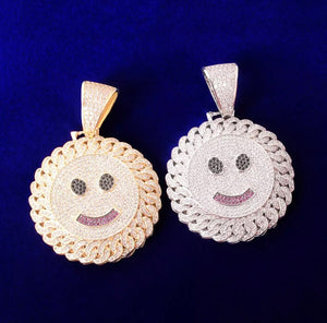 Icy Lol Smiley Face Pendant