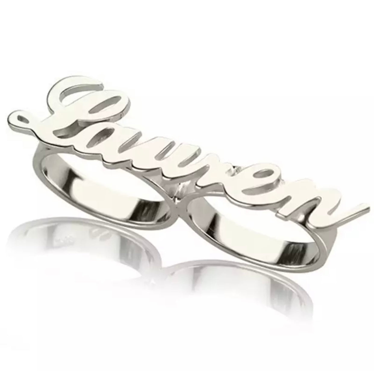 2 Finger Name Ring