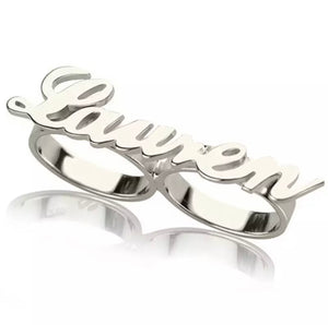 2 Finger Name Ring