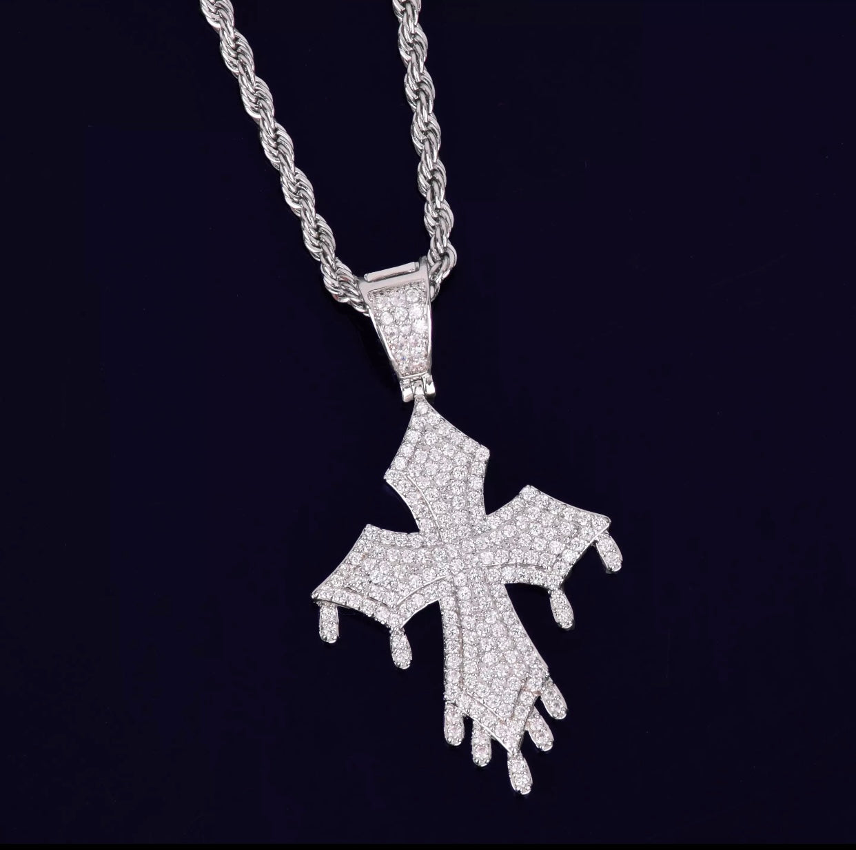 Dripping Cross Pendant