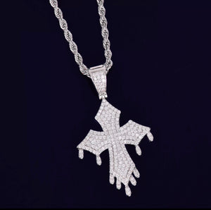 Dripping Cross Pendant