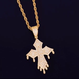 Dripping Cross Pendant