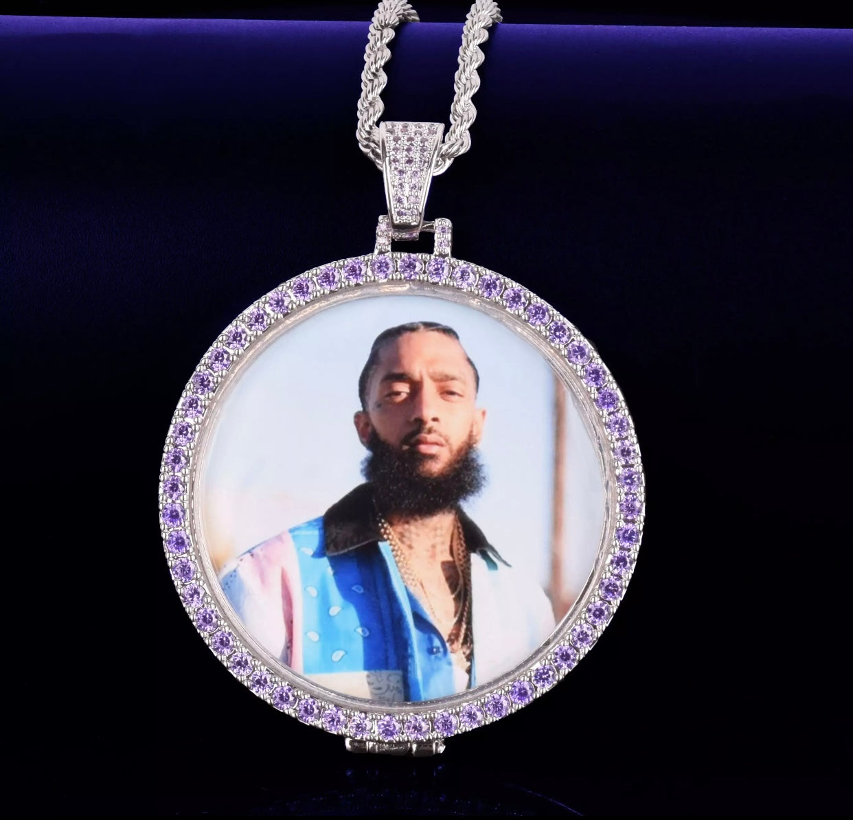 Purple Ice Photo Pendant