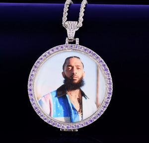 Purple Ice Photo Pendant