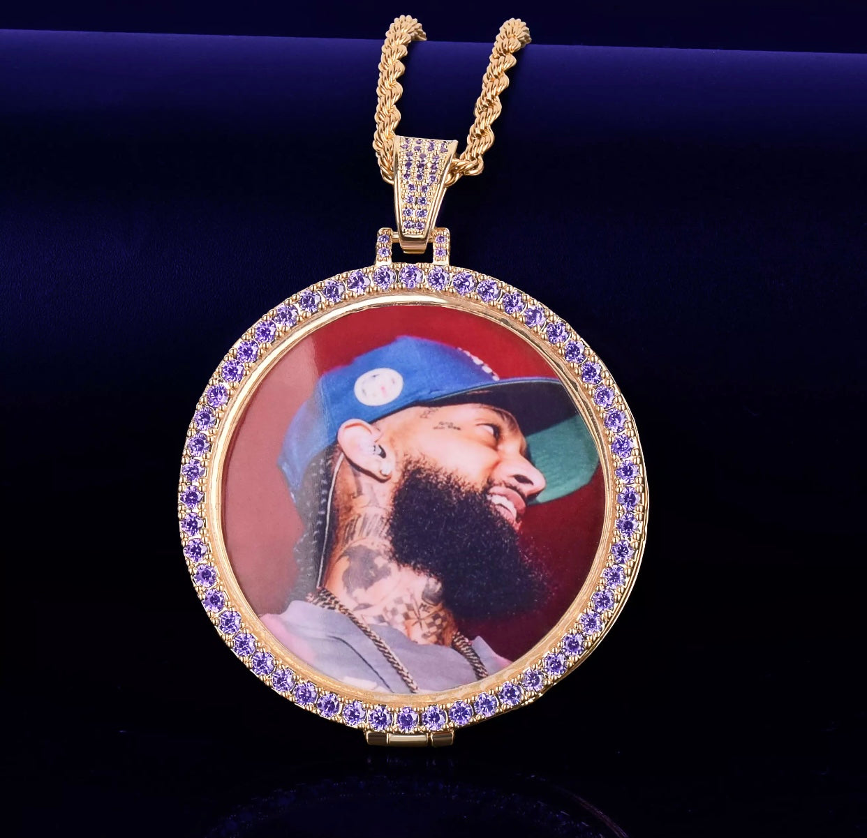 Purple Ice Photo Pendant