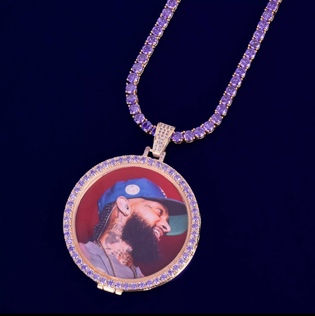 Purple Ice Photo Pendant