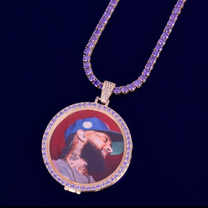 Purple Ice Photo Pendant