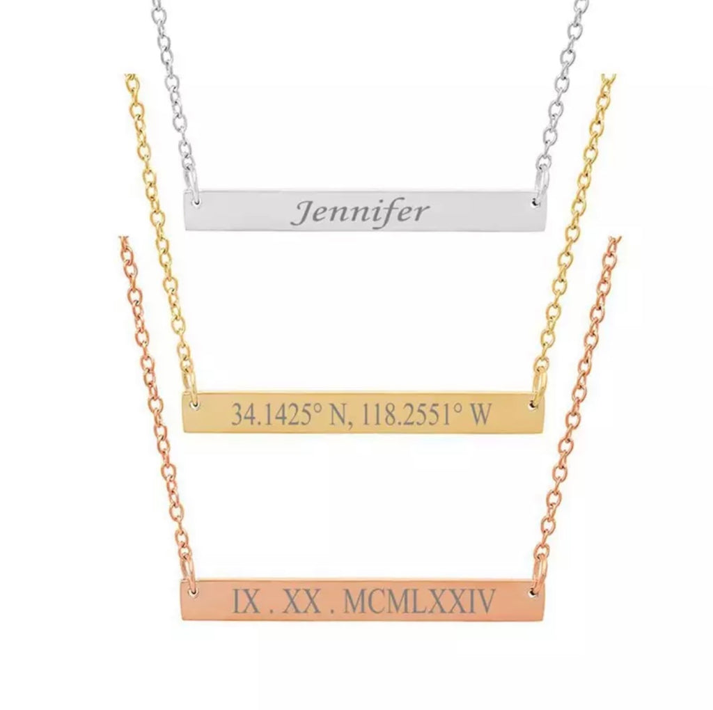 Personalized Bar Name Necklace